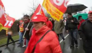 Maubeuge: manifestation des syndicats contre le projet de loi de sécurisation du travail