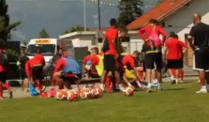 Albertville: dernier entrainement pour le Racing avant le match contre Nimes