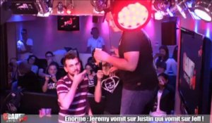 Enorme, Jeremy vomit sur Justin qui vomit sur Jeff ! - C'Cauet sur NRJ