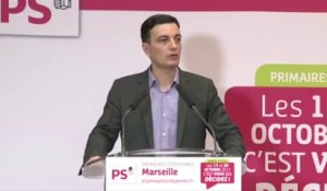 Annonce des résultats des primaires citoyennes à Marseille par Alain Fontanel