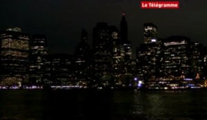 New York. Les tours de Manhattan illuminées
