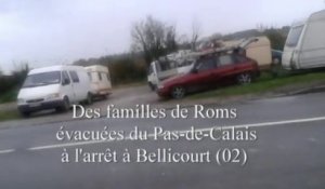 Des familles de Roms évacuées de Dourges (62) arrivent dans l'Aisne