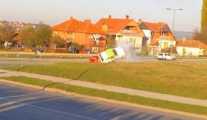 Accident en course de drift en Serbie 2013