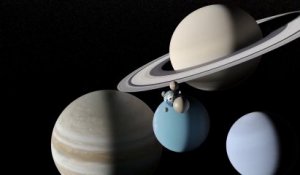 Comparaison des tailles de planètes dans l'espace