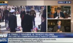 Le Soir BFM: Le pénible 11 novembre de Hollande, qui a été hué à Paris et à Oyonnax - 11/11 1/4
