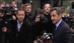 Nicolas Sarkozy invité des amis de Jacques Chaban-Delmas pour un déjeuner à l'Assemblée nationale - 15/11