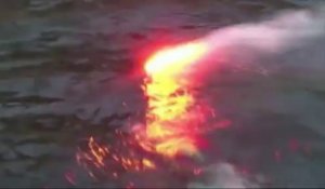 La flamme olympique a plongé dans le lac Baïkal