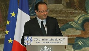 Discours à l’occasion du 70ème anniversaire du Conseil Représentatif des Institutions juives de France (CRIF)