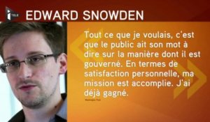 "Mission accomplie" pour Snowden