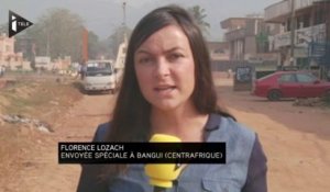 Jean-Yves Le Drian à Bangui