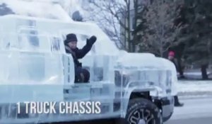 Camion fait en glace... Et il roule! Record du monde!