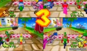 Mario Kart : Double Dash !! - Interface, jeu à quatre