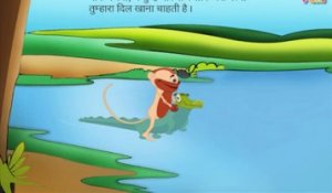 Kids Moral Story - Panchatantra Kids Story - Monkey & Crocodile - by Pari