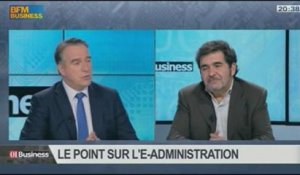 Le point sur l'e-administration: Gaël Sliman, Bruno Vanryb et Laurent Dechaux, dans 01Business - 25/01 3/4