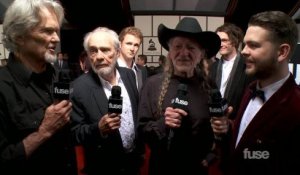 Willie Nelson on His "Happy" Bus On GRAMMYs Red Carpet