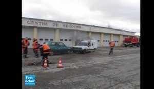 Accident de la route : exercice grandeur nature pour les pompiers de Bar-sur-Aube