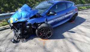 Accident de la Mégane RS de la Gendarmerie de la Haute-Vienne