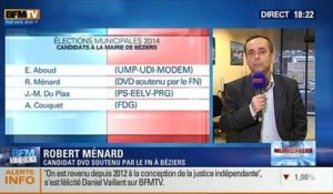 BFM Story: Élections municipales de 2014 à Béziers: Robert Ménard serait en tête au premier tour selon un sondage CSA - 12/03