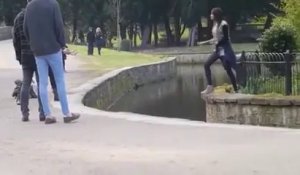 Une gamelle bien violente : elle rate son saut et s'éclate le ventre!