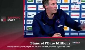 Zap'Sport: Laurent Blanc joue au Loto, les primes du PSG choquent