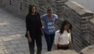 Chine : Michelle Obama visite la Grande Muraille avec ses filles