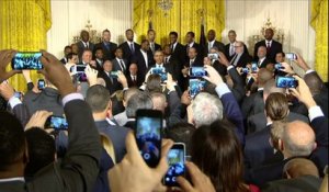 Obama accueille les champions de NBA à la Maison Blanche