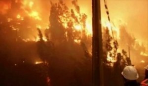Valparaiso ravagé par les flammes