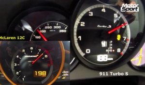 Batlle : McLaren 12C VS Porsche 911 Turbo S