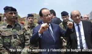 Hollande : "J’ai décidé de maintenir à l’identique le budget militaire"