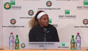Press conference Serena Williams 2014 French Open R2