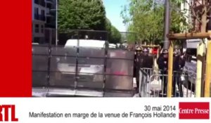 VIDÉO - Manifestation en marge de la venue de François Hollande à Rodez