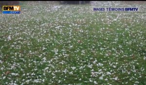 Témoins BFMTV : Orages dans l'Aude, des grêlons de la taille d'une balle de golf