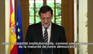 Rajoy annonce l'abdication du roi d'Espagne