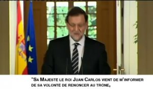 Espagne : le Premier ministre annonce l'abdication du roi