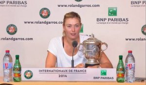 Roland-Garros – Sharapova : ‘’Une victoire tellement forte’’