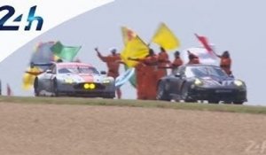 24 Heures du Mans 2014: Aston Martin #95 pass the finish line