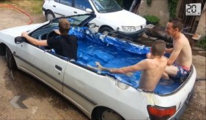 Ils transforment leur voiture.. en piscine