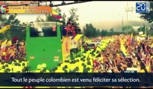 Mondial 2014: Les Colombiens accueillis en héros à Bogota