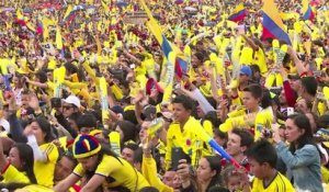 Des supporteurs par milliers au retour de l'équipe Colombienne