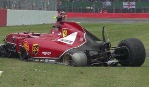 F1 : le crash de Kimi Räikkönen - ZAPPING AUTO DU 07/07/2014