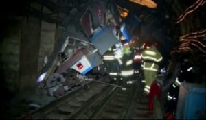 Moscou: les images de la rame de métro broyée par l'accident