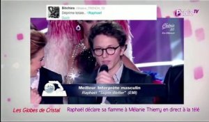 Public Zap :  Raphaël déclare sa flamme à Mélanie Thierry en direct à la télé !