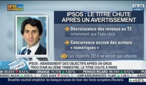 Ipsos: abaissement des objectifs, le titre chute à Paris: José Berros, dans Intégrale Bourse – 24/07