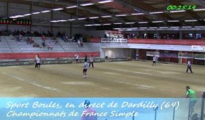 Huitièmes de finale D1, France Simple, Sport Boules, Dardilly 2014