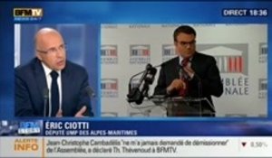 BFM Story: Affaire Thomas Thévenoud: "Il y aurait une dignité de sa part à quitter l'hémicycle", Eric Ciotti - 09/09