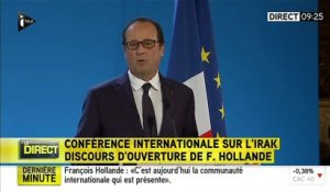 Conférence sur l'Irak : Hollande veut "casser les filières djihadistes"