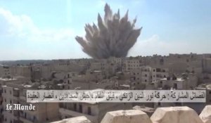 Gigantesque explosion dans le ciel d'Alep