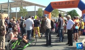 Les participants de la 12e édition du tour de l'Aude Handisport, ont fait étape ce vendredi matin à Carcassonne.