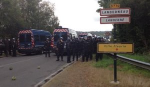 Légumiers : des bennes incendiées à l'entrée de Landerneau