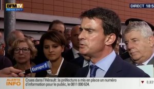 Intempéries dans l'Hérault : Manuel Valls détaille l'action du Gouvernement